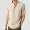 beige solid short sleeve linen shirt 2025 05 23T124049434Z.webp