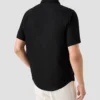 black solid short sleeve linen shirt 2025 05 23T123550543Z.webp