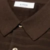 brown horisontal striped fine knit polo shirt 2024 08 13T113049407Z.webp